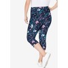 Woman Within Women's Plus Size Stretch Cotton Printed Capri Legging - 3 of 4