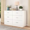 SUGIFT Dresser with 6 Drawers Large Wooden Dresser Horizontal Storage Organizer for Bedroom - 3 of 4
