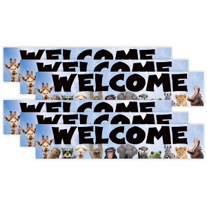 Teacher Created Resources® Go Wild Animals Welcome Banner, 8" x 39", Pack of 6 - 1 of 4
