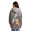 Five Nights At Freddy's Glamrock Freddy & Friends Women's Gray Mineral Wash Long Sleeve Fleece Hooded Sweatshirt - 4 of 4