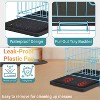 FDW 18-48in Dog Crates for Dogs Folding Mental Wire Crates Dog Kennels Pet Crate with Removable Tray and Handle - 3 of 4