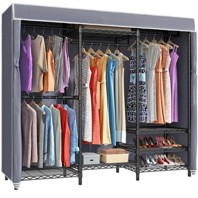 Vipek V5c Clothes Closet Wardrobe Heavy Duty Covered Clothes Rack ...