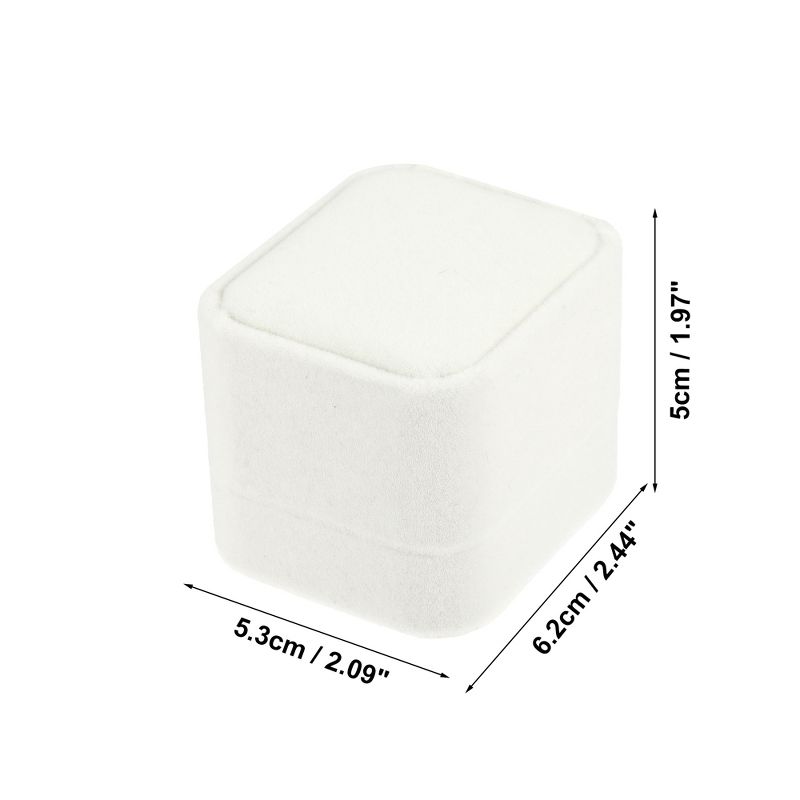 Unique Bargains Luxury Suede Jewelry Ring Box 1 Pc, 4 of 7