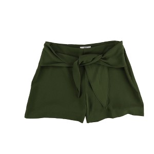 bar III Womens Bow Casual Walking Shorts, Green, 4 - 1 of 2