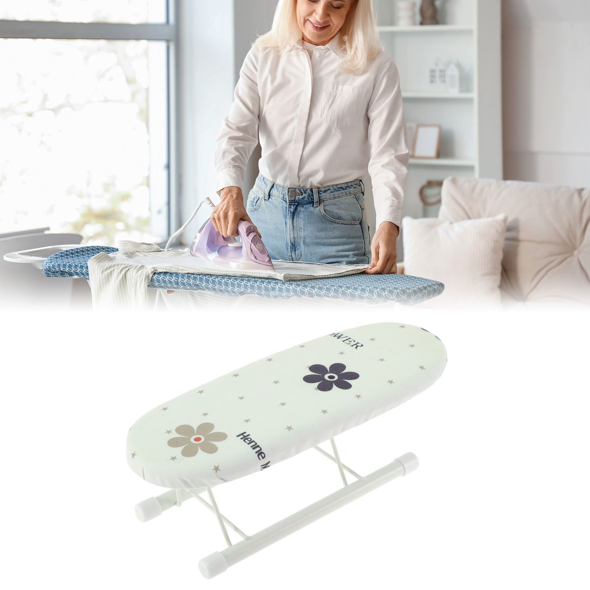 Unique Bargains Collapsible Mini Ironing Board 1 Pc - thumbnail 7