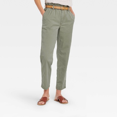 Women's High-rise Tapered Pants - Universal Threadâ¢ Olive Gray 4 : Target