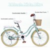 Okak Girls Bike with 20IN Wheel and Woven Basket, Kids Bike with Adjustable Seat and Yellow Tires, Mini Bike for 7-10 Years Old Kids - 3 of 4