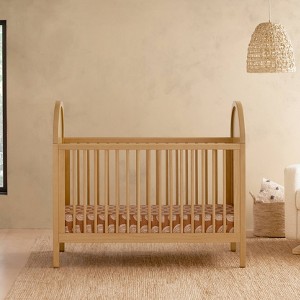 Babyletto Bondi Cane 3-in-1 Convertible Crib with Toddler Bed Kit - Honey/Natural Cane - 1 of 4
