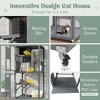 Gray Catio Outdoor Cat Enclosure 4 Tiers Cat House with Wheels Indoor Large Cat House Pet Cage - 4 of 4