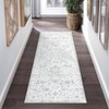 Vintage Washable Floral Print Living Room Rugs, Low Pile Non Slip Floor Carpet for Bedroom Dining Room - 3 of 4