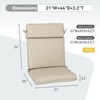 Aoodor Outdoor High Back Dining Chair Cushion Set, Water Proof & Stain Resistant, Polyester Fabric Cover with Ties and Zipper, Set of 2 - 3 of 4