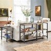 Yaheetech 3 Tiers Wood Console Table Industrial Sofa Table - 2 of 4
