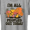 Women's - Instant Message - I'm All Peopled Out Today Mushrooms Short Sleeve Graphic T-Shirt - 2 of 4