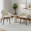 Tangkula Set of 4 Dining Chairs Upholstered Kitchen Table Chairs w/ Solid Wood Legs - 4 of 4