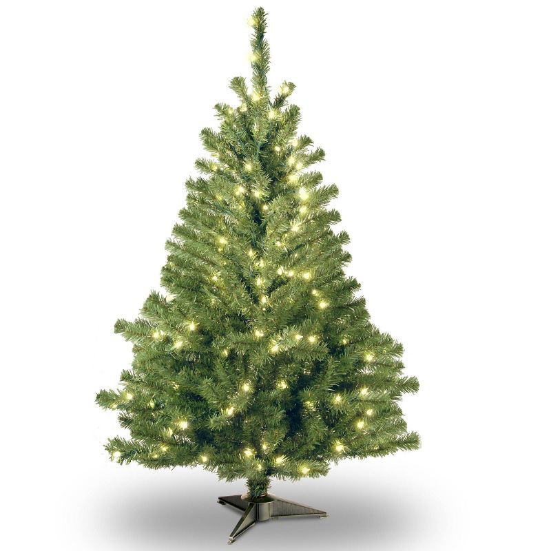 4ft National Christmas Tree Company Pre-Lit Kincaid Spruce Christmas Tree With 100 Clear Lights, 1 of 6
