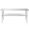 KUTLER Stainless Steel Table for Work and Prep, NSF Heavy Duty Commercial Kitchen Table for Restaurant - 2 of 4