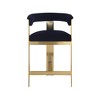 Meridian Furniture,Romeo Navy Boucle Fabric Counter Stool, Set of 2 - 3 of 4