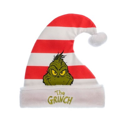 Dr. Suess The Grinch Who Stole Christmas Santa Hat 16"