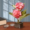 10" Artificial Pink Hydrangea Flower in Ceramic Pot - National Tree Company - 2 of 4