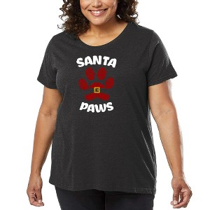LA Pop Art Santa Paws - Women's Word Art T-Shirt - 1 of 4