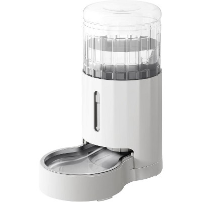 Stainless Steel Pet Water Dispenser, Automatic BPA-Free Gravity Waterer with Large Drinking Area