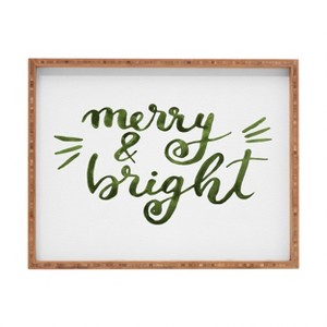 Angela Minca Merry and bright green Rectangular Tray -Deny Designs - 1 of 2