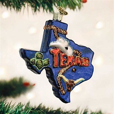 Old World Christmas State of Texas Glass Blown Ornament - Thumbnail 3