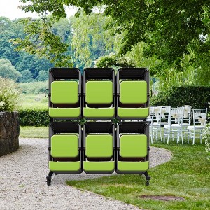 Folding Chair Rack Foldable Chairs Cart Storage Dolly with Wheels and Holder, 800 LBS Capacity Includes Weatherproof Cover - 1 of 4