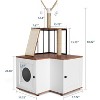 Cat Tree with Litter Box Enclosure, Hidden Litter Box Furniture with Scratching Post - 4 of 4