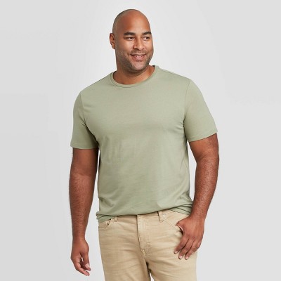 Men's Big & Tall Regular Fit Crew Neck T-Shirt - Goodfellow & Co™ Light Green