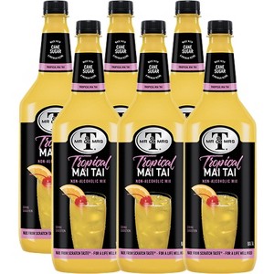 Mr & Mrs T Mai Tai Mix, 1L Bottle, 6 Pack– Premium Cocktail Mixer, Ready to Use - 1 of 4