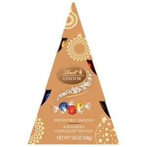 Lindt LINDOR Christmas Gold Assorted Tree Chocolates - 3.8oz - 1 of 4
