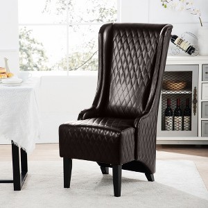 Grungis Velvet Accent Chairs with Soft Padded and Wooden Legs,Living Room Chairs with High-Back,Comfy Chairs for Living Room,Bedroom - 1 of 4