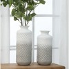 LuxenHome Set of 2 Gray and White Metal Bottle Vases, Tabletop Decoration - 3 of 4