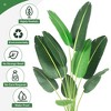 5 FT Artificial Bird of Paradise Tree with 8 Trunks, Faux Banana Leaf Plants with Pot, Lifelike Fake Greenery Plants for Indoor Outdoor Living Room - 2 of 4