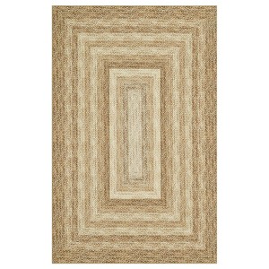 Washable Modern Braided Printed Rug Non Slip Low Pile Rug Soft Contemporary Throw Floor Cover Foldable Indoor Carpet for Living Room Bedroom - 1 of 4