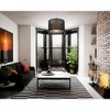 Arosia 24" Chrome Pendant Light with Black Fabric Shade - Dimmable, Modern Design - 3 of 4