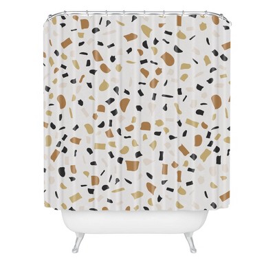 Alisa Galitsyna Terrazzo Shower Curtain Beige - Deny Designs