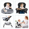Kinder King Foldable High Chair for Babies & Toddlers, Adjustable Height, Recline, Storage Basket, Detachable Trays, 4 Lockable Wheels - 2 of 4