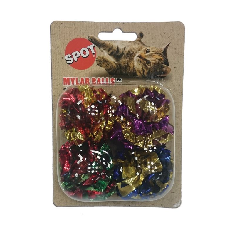 Spot Spotnips Mylar Balls Cat Toys - 4 Pack, 3 of 4