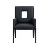 Meridian Furniture,Gwendolyn Vegan Leather Dining Arm Chair - 3 of 4