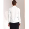 INSPIRE CHIC Women's Pleated Mock Neck Pearl Decor Elegant Work Blouse - 4 of 4