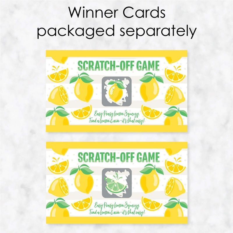 Big Dot of Happiness So Fresh - Lemon - Citrus Lemonade Party Game Scratch Off Cards - 22 Count, 3 of 7