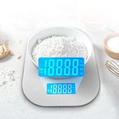 White High Precision Digital Kitchen Scale with LCD Display