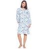 Casual Nights Women's Printed Zipper Front Micro Fleece Robe Duster - 3 of 4