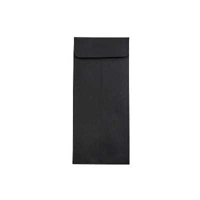 JAM Paper #10 Policy Business Envelopes 4.125 x 9.5 Black Linen 50/Pack (V01218I)