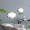 SEVOBAL Bathroom Vanity Mirrors Elegant Gold Round Convex Wall Mirror Smooth Surface Robust and Safe No-Fog Surface, Gold, 15"*1.2"*15" - 3 of 4