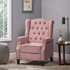 Push Back Recliner Chair with Wingback Design and Button Tufted Diamond Stitch - 4 of 4