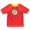 DC Comics Justice League Batman Toddler Boys Rash Guard and Swim Trunks Outfit Set - 3 of 4