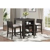 NicBex 3 Piece Dining Table Set witH USB Ports & Side Storage Modern Kitchen Side Table with Upholstered Side Chairs for Dining Room - 2 of 4